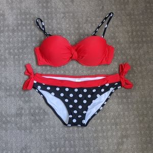 Sexy Two Piece Swimsuit With Padded Push Up Top